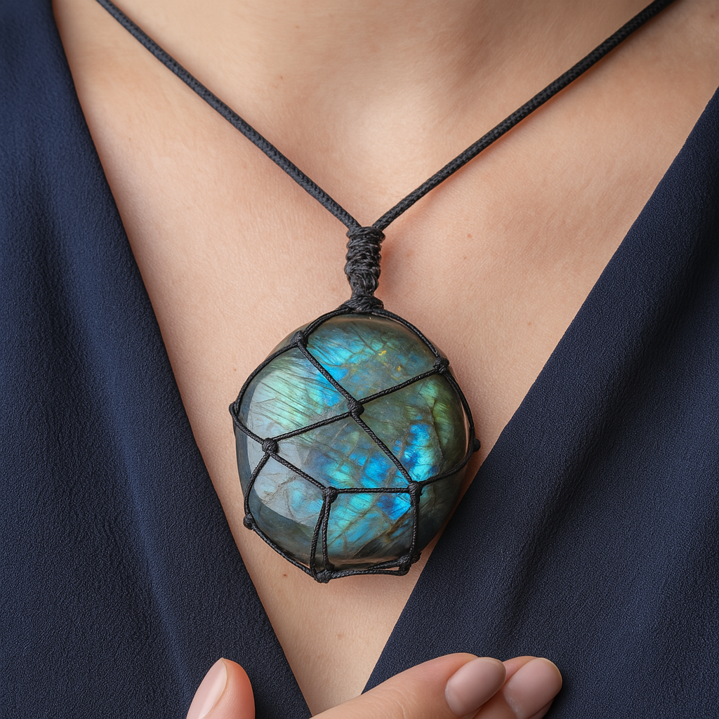 Dragon's Heart Labradorite Necklace Auralya
