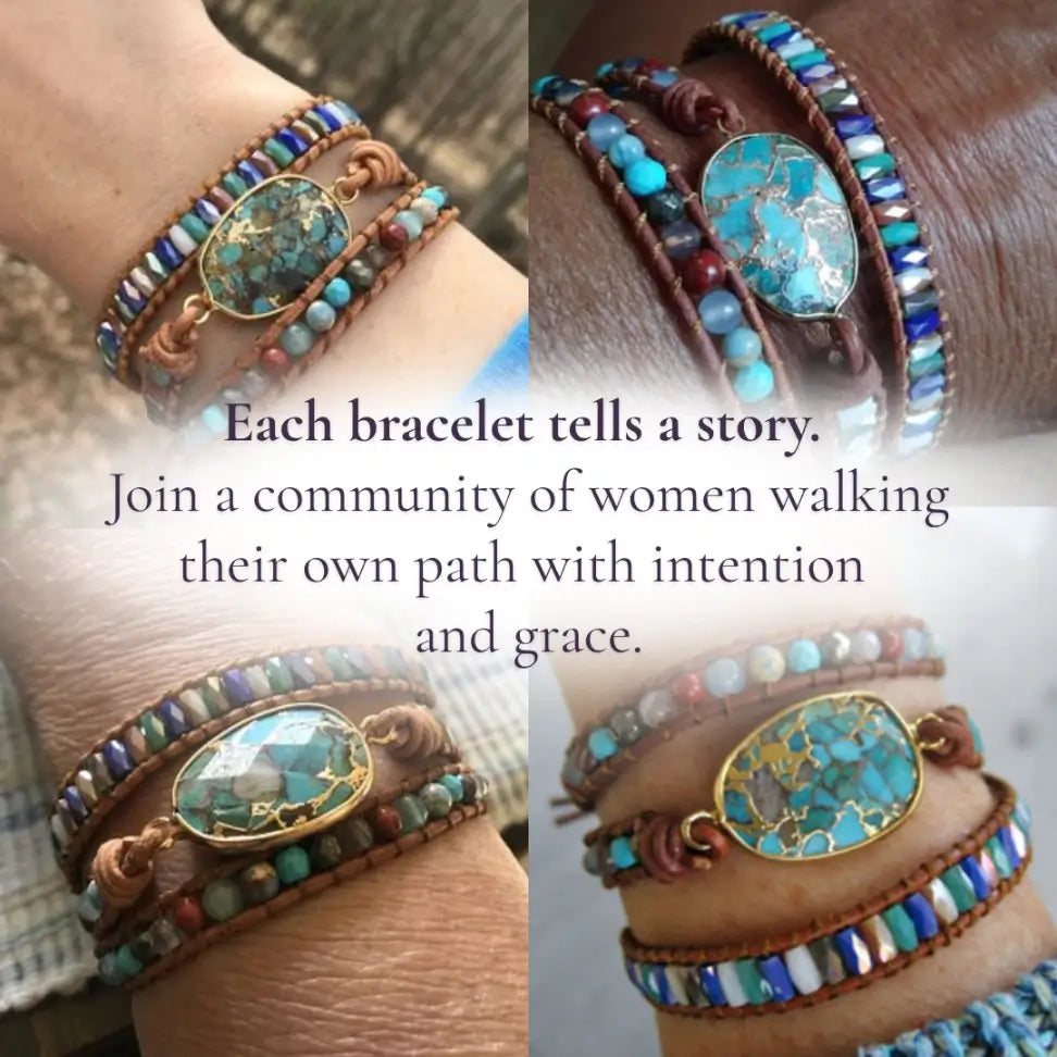 Natural Turquoise & Jasper Bracelet Auralya